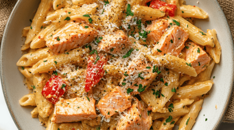 Easy Creamy Cajun Salmon Pasta