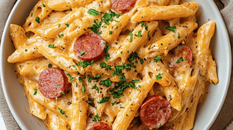 Creamy Kielbasa Pasta