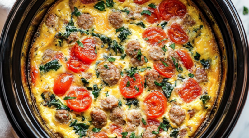 Crockpot Italian Breakfast Frittata