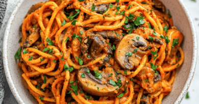 Garlic Mushroom Spaghetti