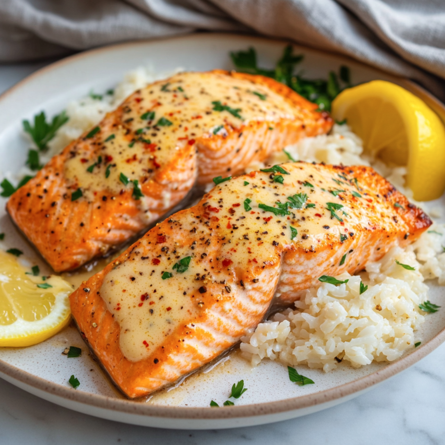 Creamy Garlic Butter Salmon