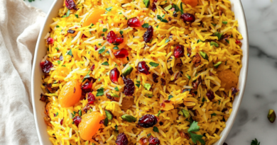 Persian Basmati Pilaf with Apricots & Pistachios Spring Dinner Ideas