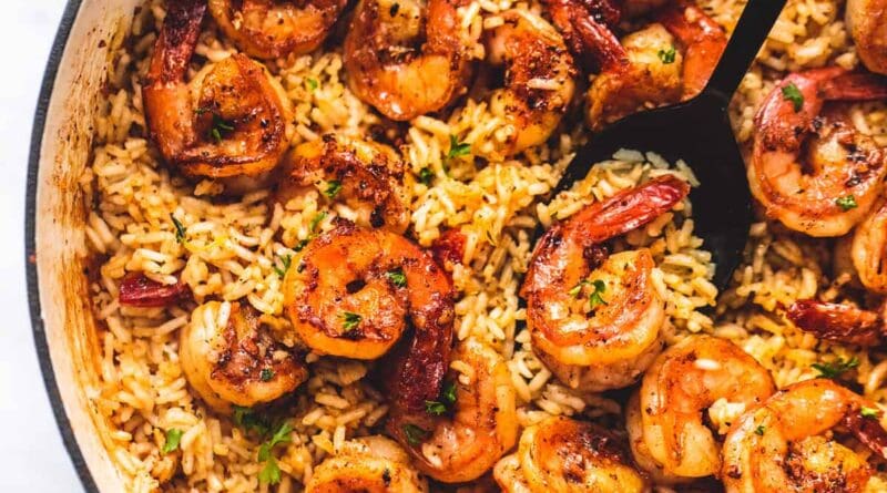 one pan spanish shrimp rice 1 Bohemian Balcony Decor Ideas