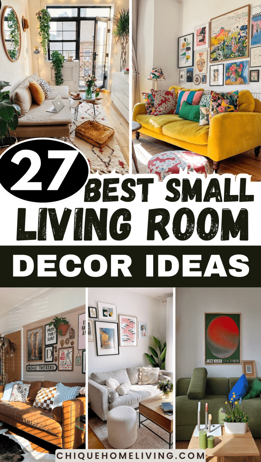 27 Small Apartment Living Room Decor Ideas