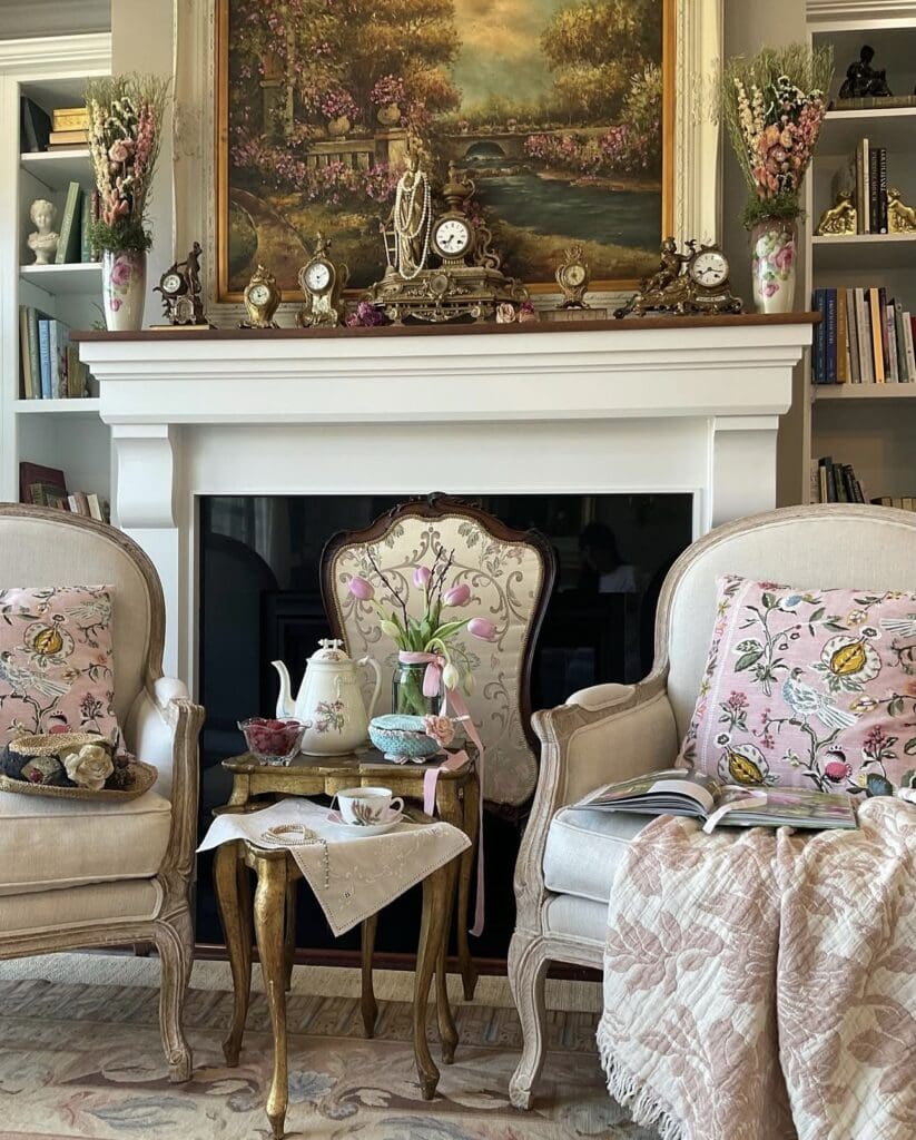 Image showcasing How to Decorate Walls in a Shabby Chic House