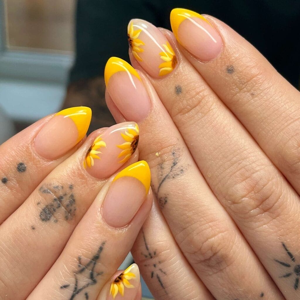 IMG 1512 Sunflower Nail Ideas