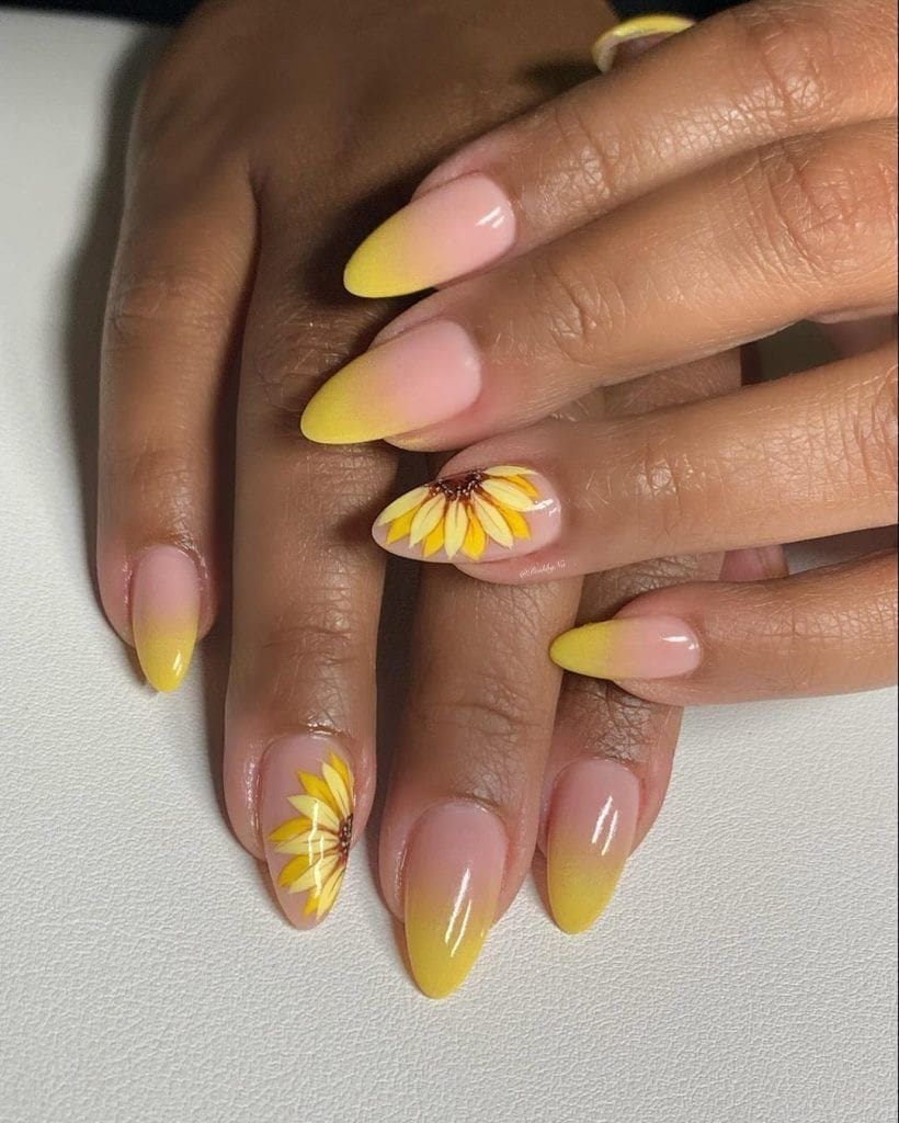 IMG 1513 Sunflower Nail Ideas