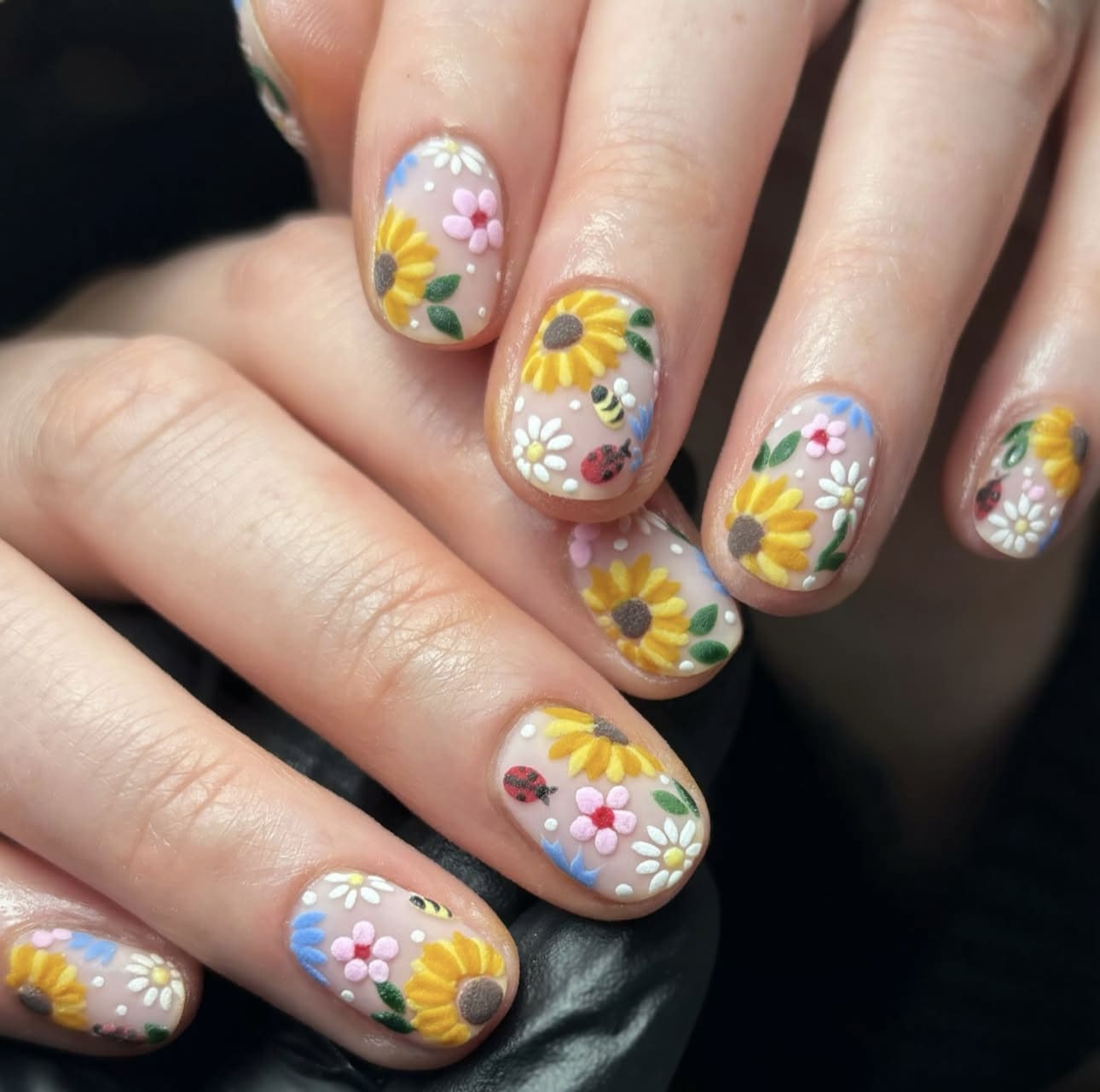 IMG 1534 Sunflower Nail Ideas