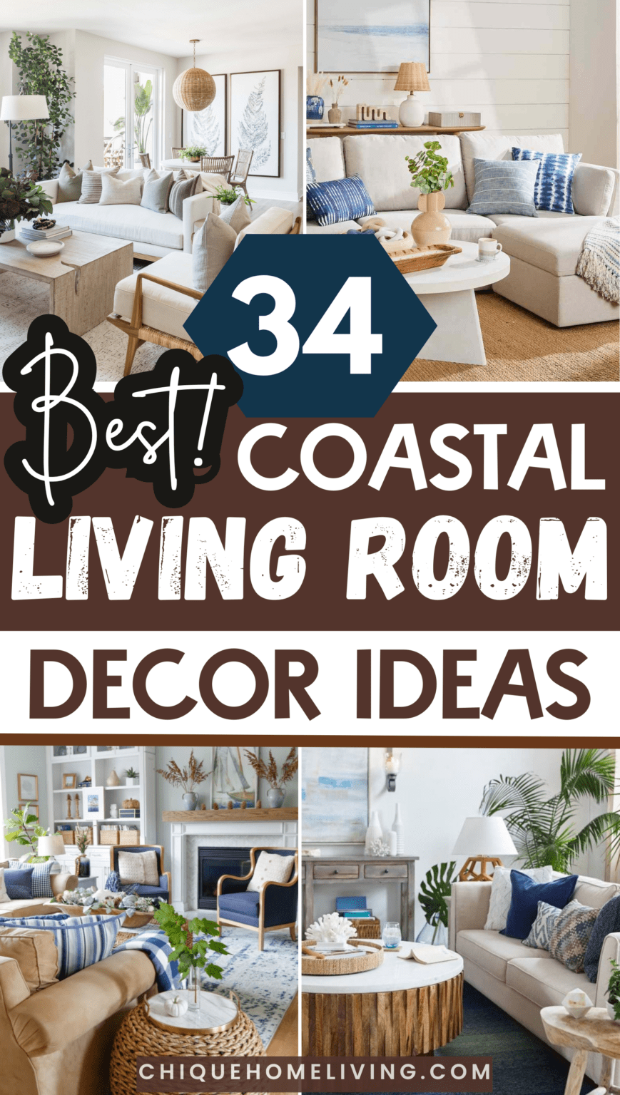 34 Dreamy Coastal Living Room Ideas That Feel Like a Vacation