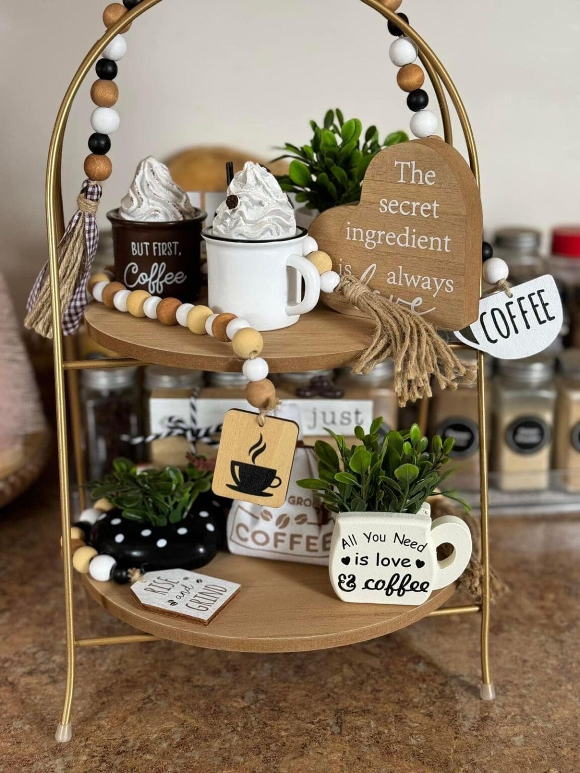 27 Tiered Tray Coffee Bar Ideas Perfect for Small Spaces