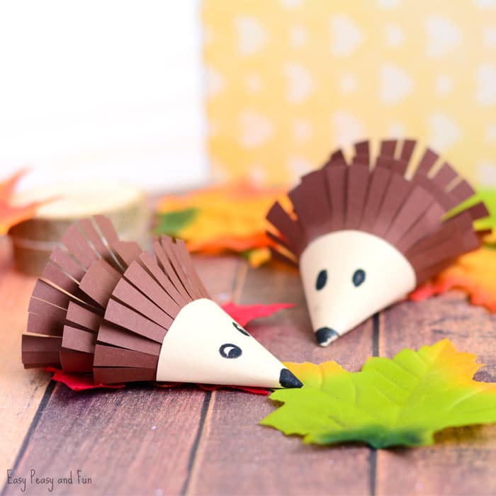Cute Hedgehog Paper Craft Fall Crafts for Kids