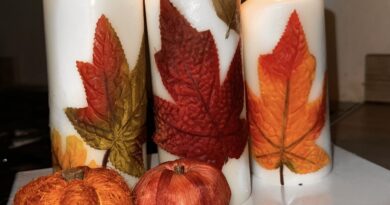 DIY Fall Leaf Candles