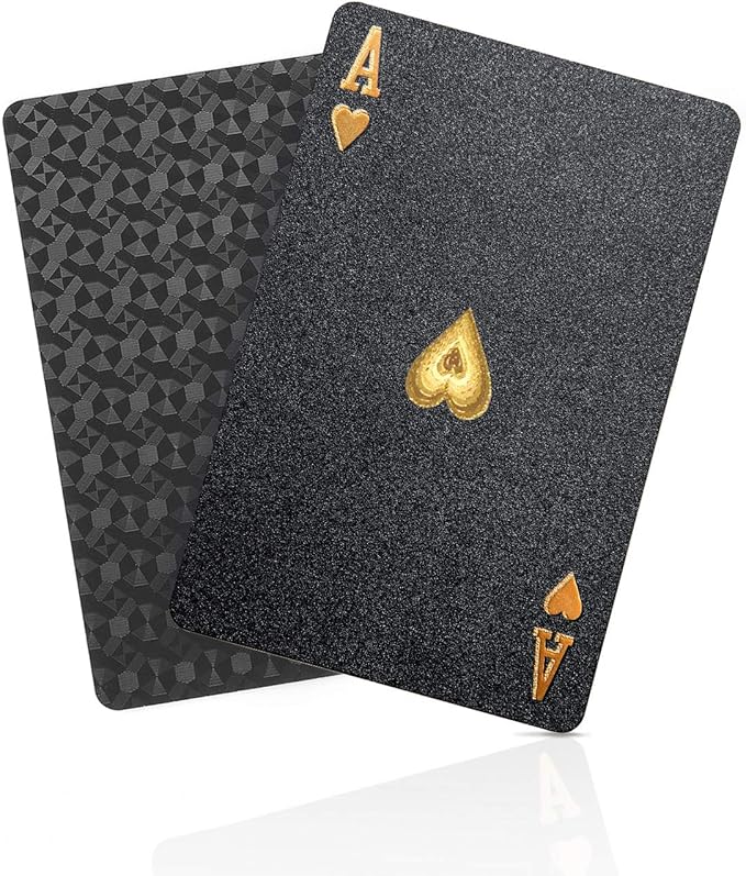 20. Diamond Waterproof Black Playing Cards