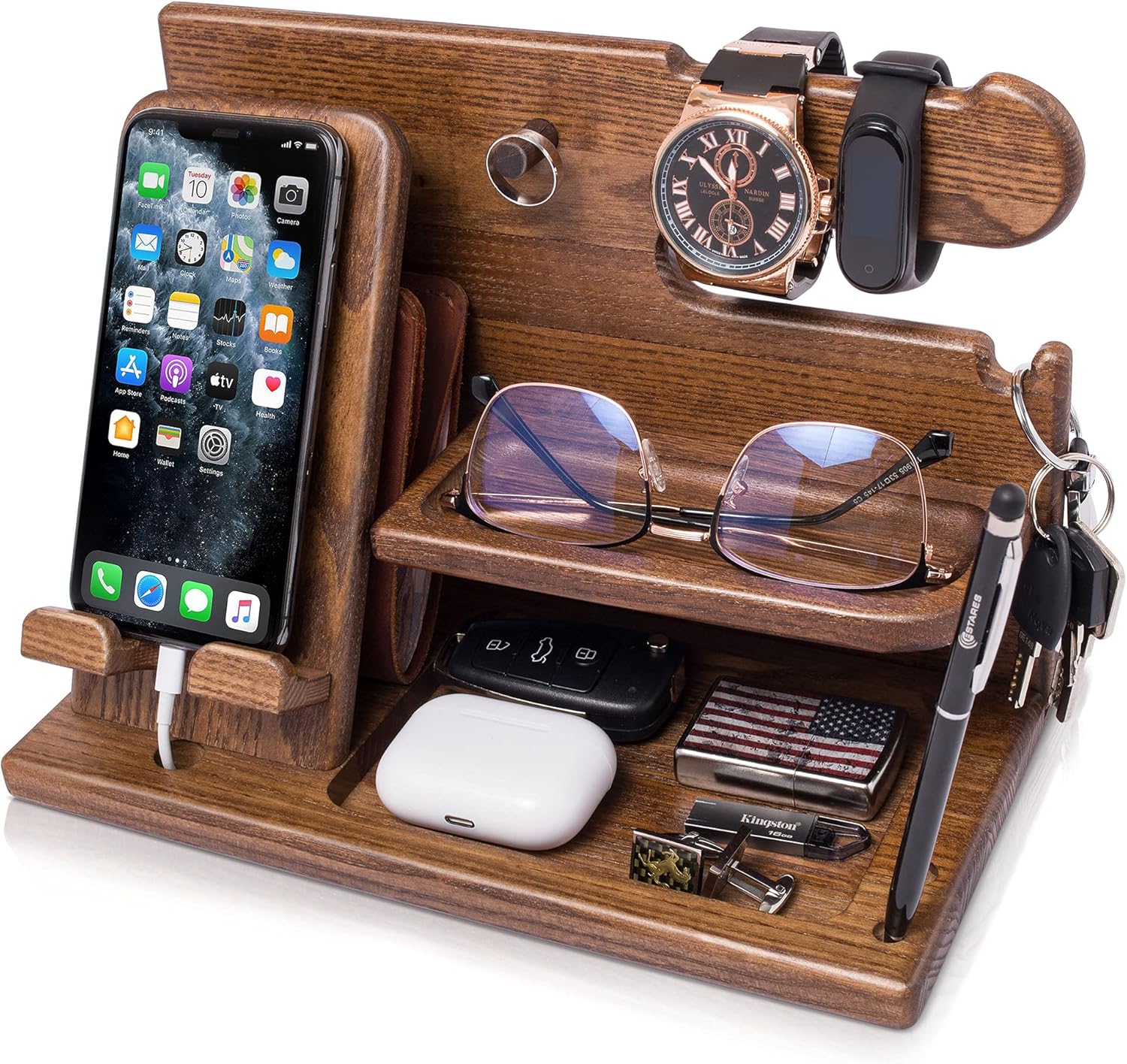 24. Wood Phone Docking Station