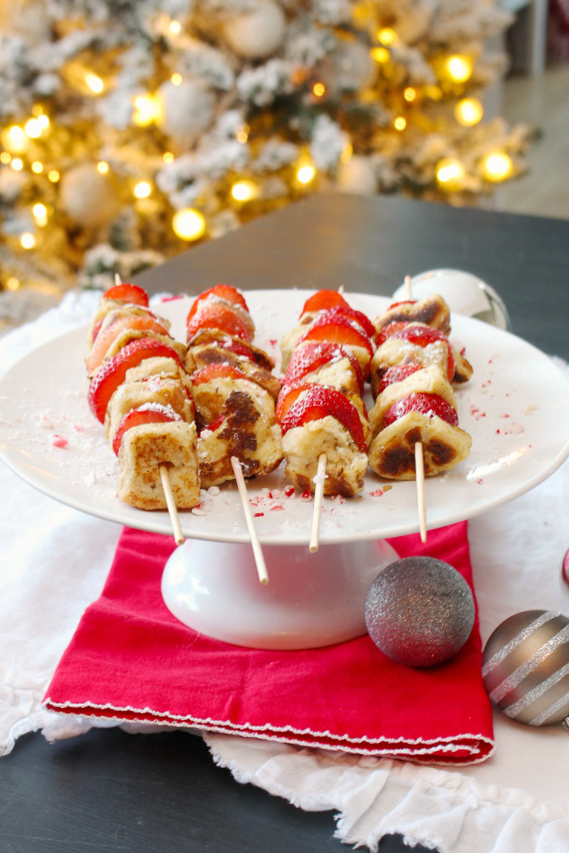 Candy Cane French Toast Kabobs 3 Christmas Breakfast Ideas for Kids