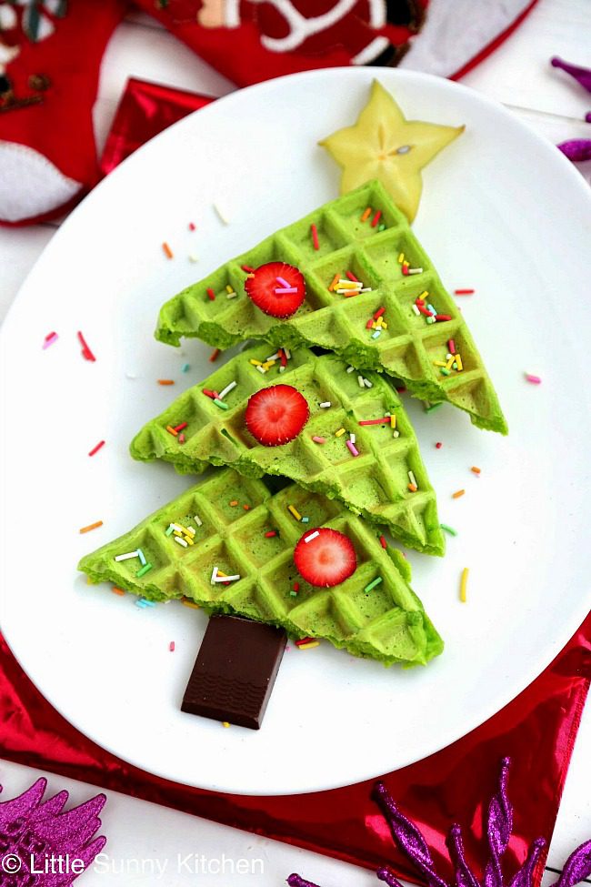 Christmas Tree Waffles 1 Christmas Breakfast Ideas for Kids