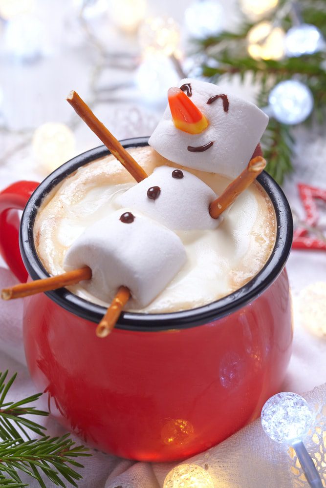 Marshmallow Snowman Hot Chocolate 3 1 Christmas Breakfast Ideas for Kids