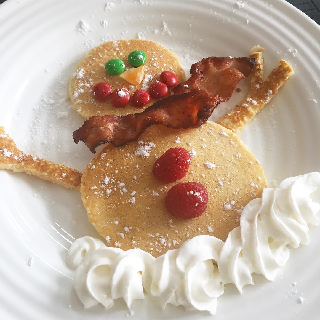 Snowman Pancakes Christmas Breakfast Ideas for Kids