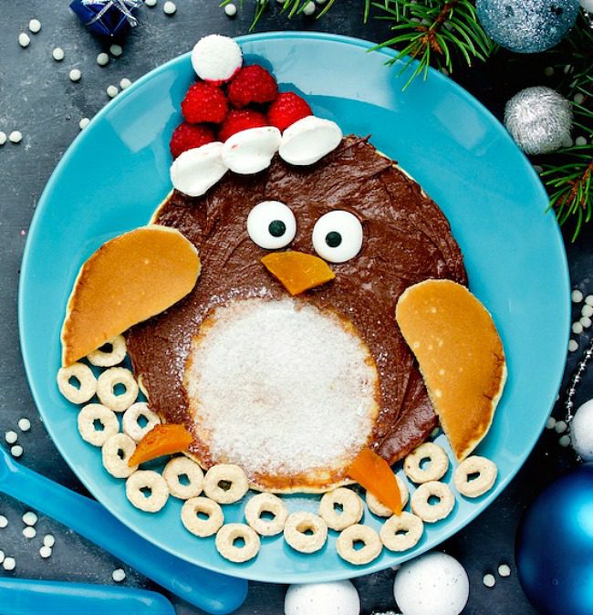 penguin pancakes for christmas morning breakfast Christmas Breakfast Ideas for Kids