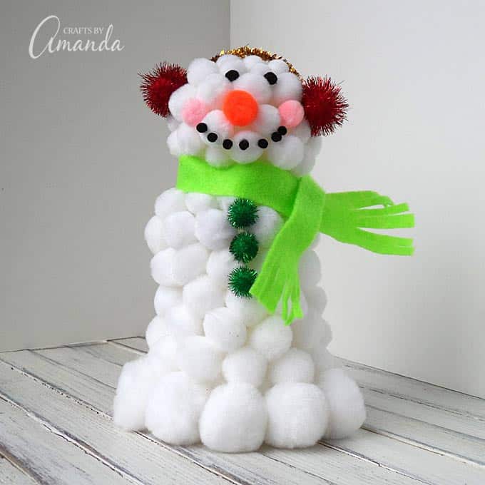 24 Easy & Fun Winter Crafts for Kids of All Ages 73 24 Easy & Fun Winter Crafts for Kids of All Ages pom pom snowman 680 Winter Crafts for Kids
