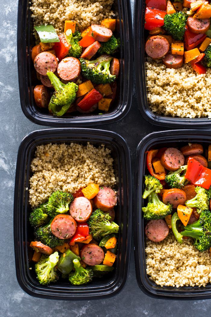 20 Minute Healthy Sheet Pan Sausage and Veggies 14 Meal Prep Recipes