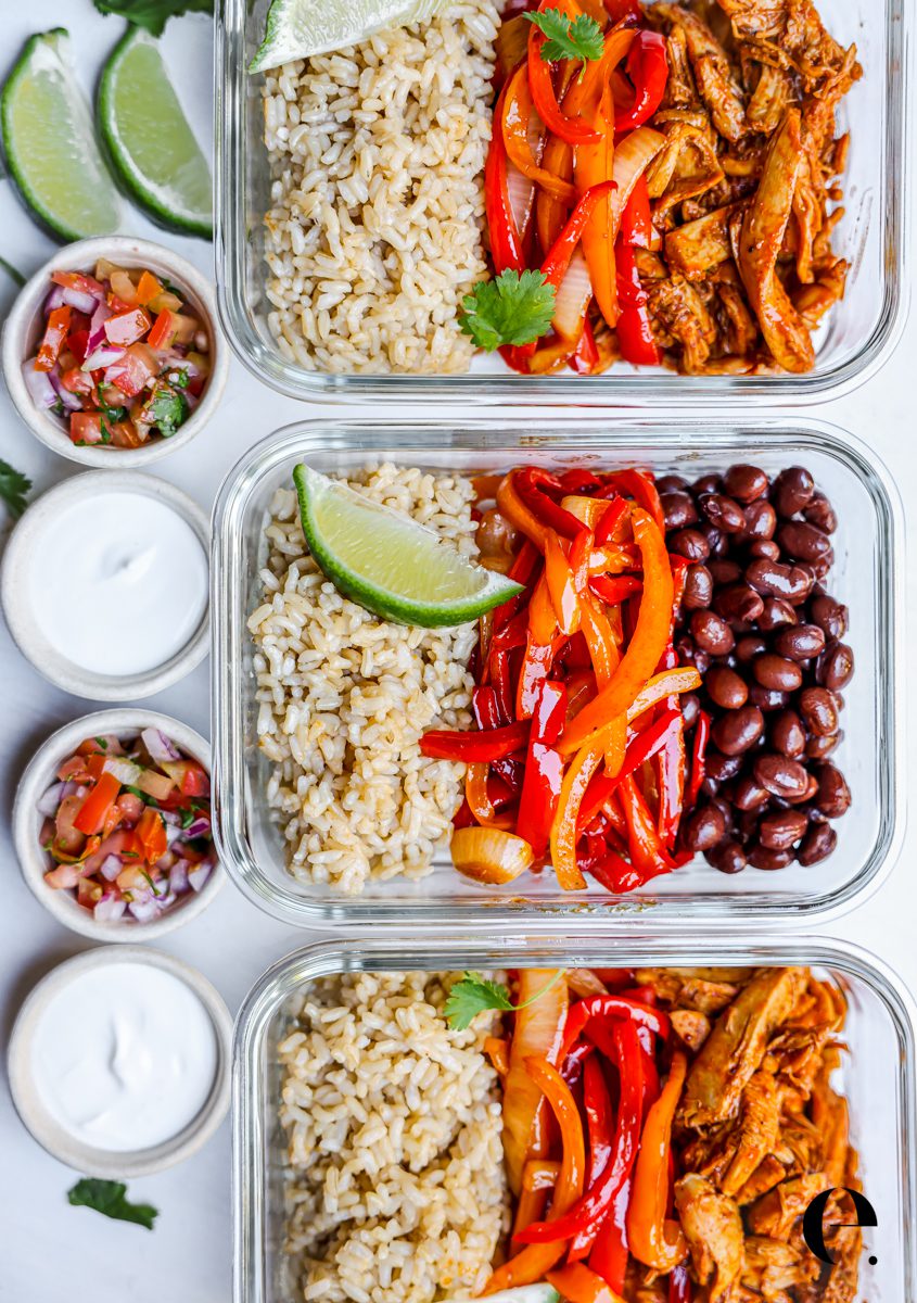 Chicken Burrito Bowls for Meal Prep by Elizabeth Rider 7 1 Meal Prep Recipes
