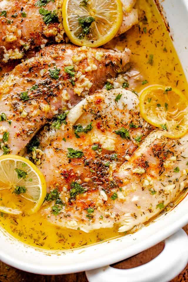 35 Insanely Good Winter Dinner Ideas to Stay Cozy 104 35 Insanely Good Winter Dinner Ideas to Stay Cozy Garlic Butter Baked Tilapia 5 Winter Dinner Ideas