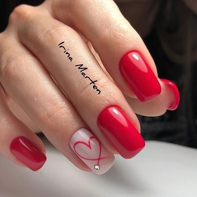 IMG 1876 Red Valentine's Day Nail Ideas
