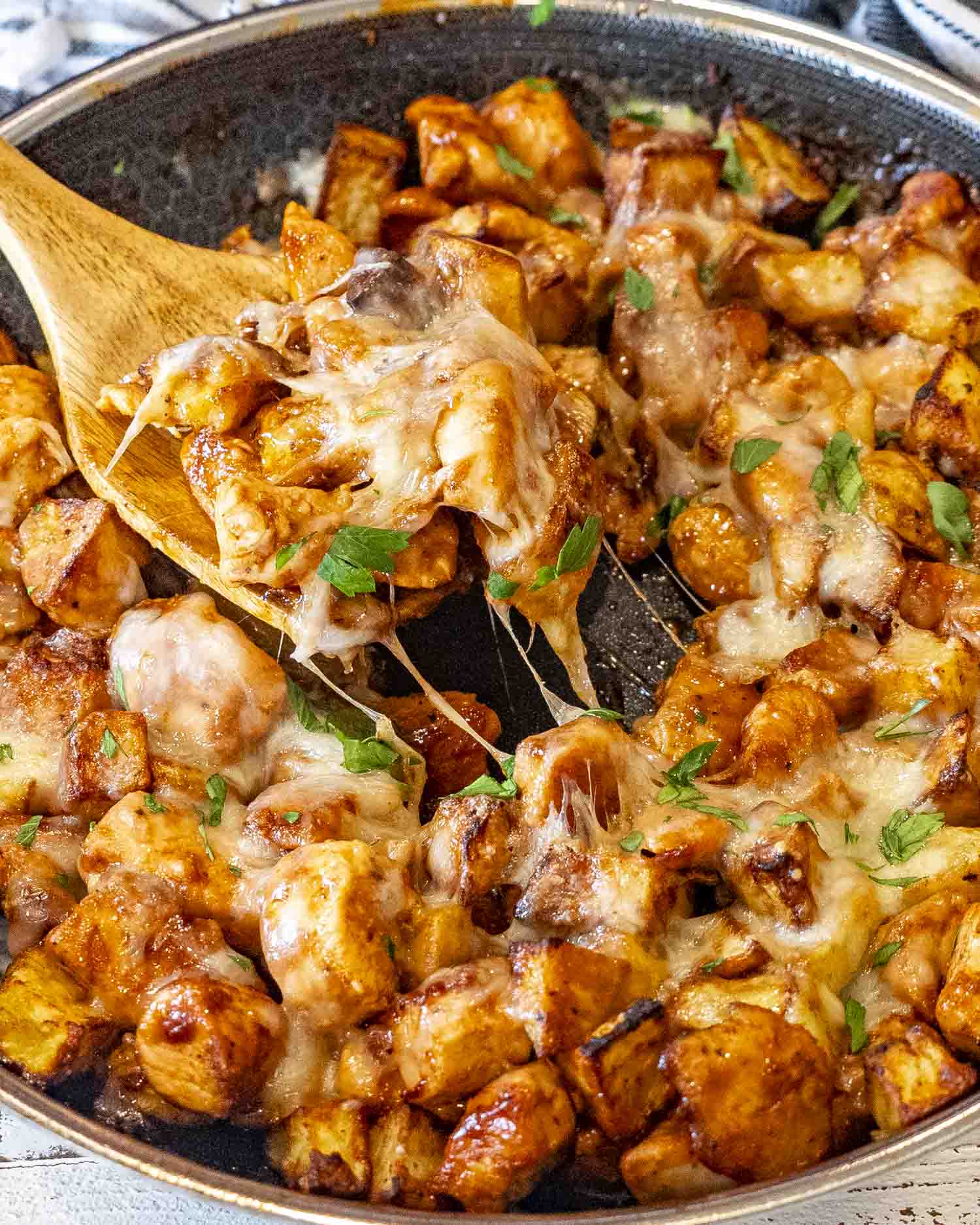 bbq chicken and potato skillet 1 16 Valentine’s Dinner Ideas