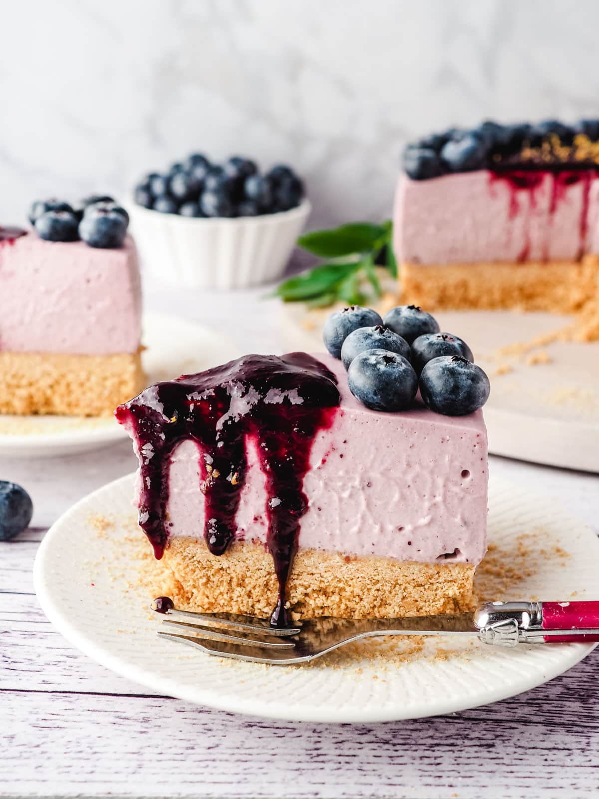 Blueberry cheesecake hero 27 No-Bake Dessert Ideas