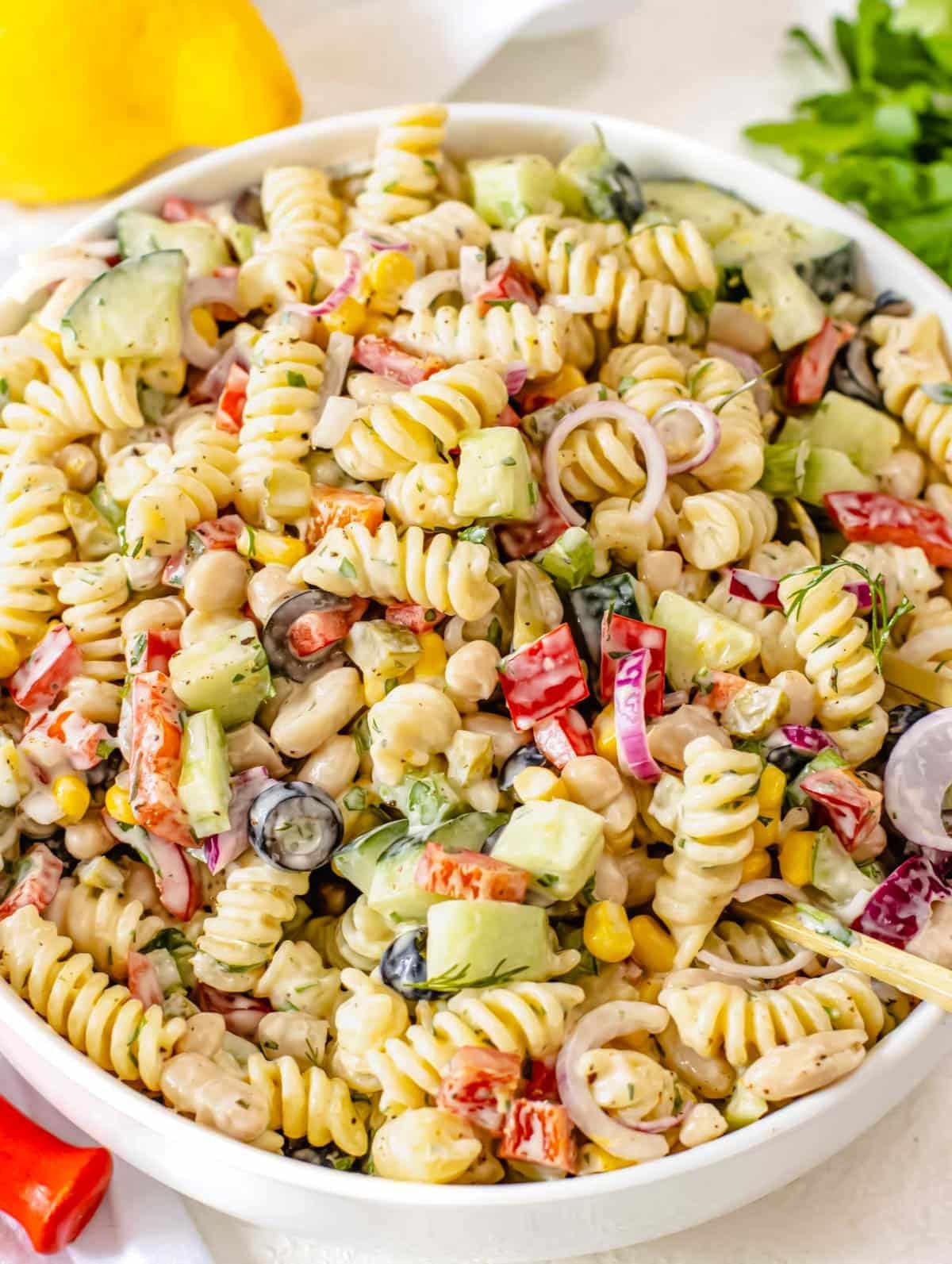 Creamy pasta salad 10 Potluck Recipes