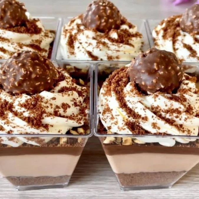 No Bake Ferrero Rocher Dessert Cups 675x675 1 No-Bake Dessert Ideas