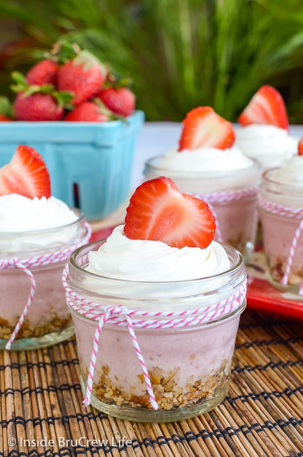 No Bake Strawberry Cheesecake Cups 21 1 No-Bake Dessert Ideas