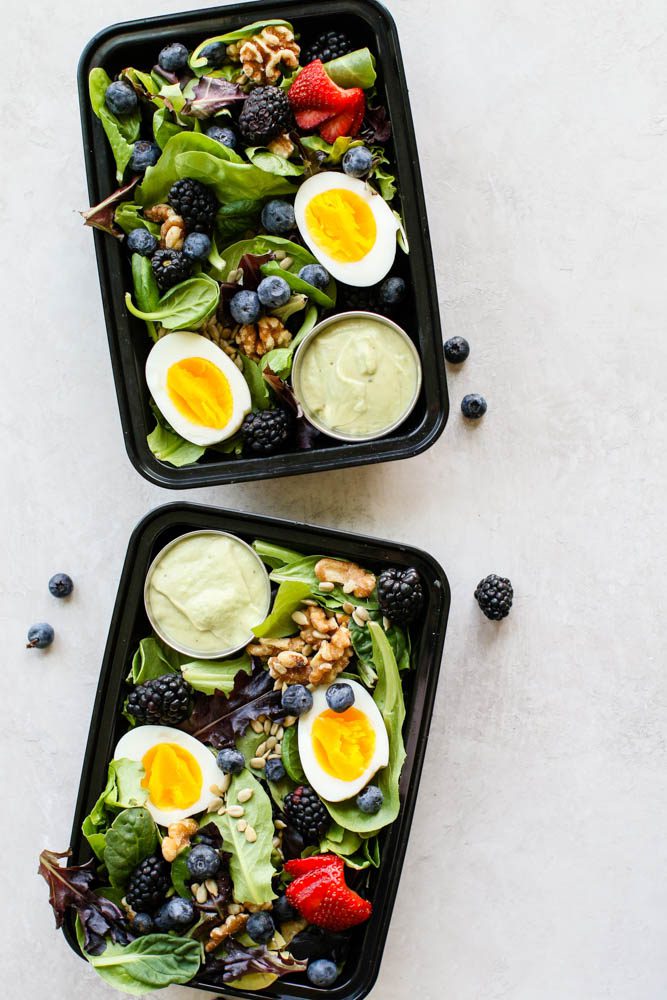 Summer Breakfast Salad with Avocado Dressing 3 Breakfast Meal Prep