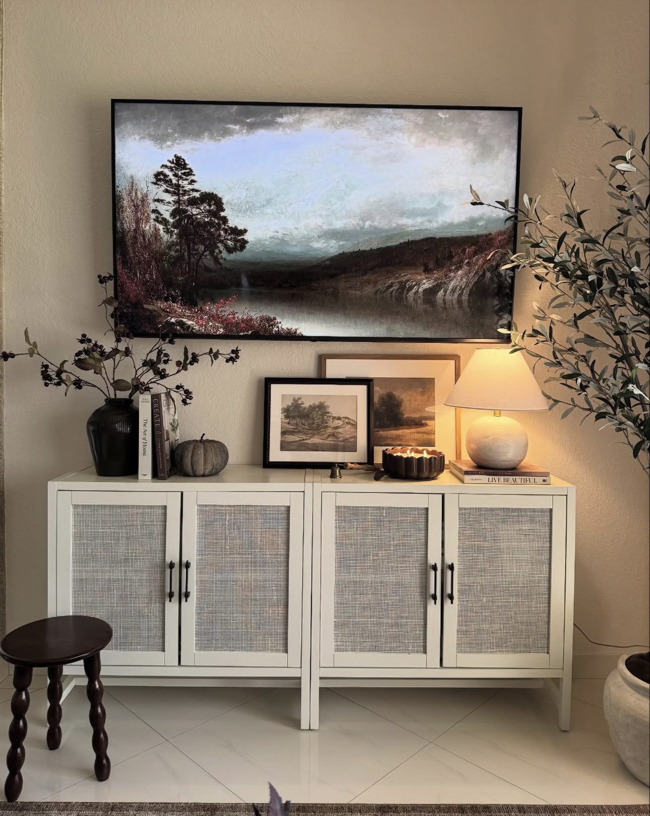 TV STAND DECORIMG 2301 TV Stand Decor Ideas