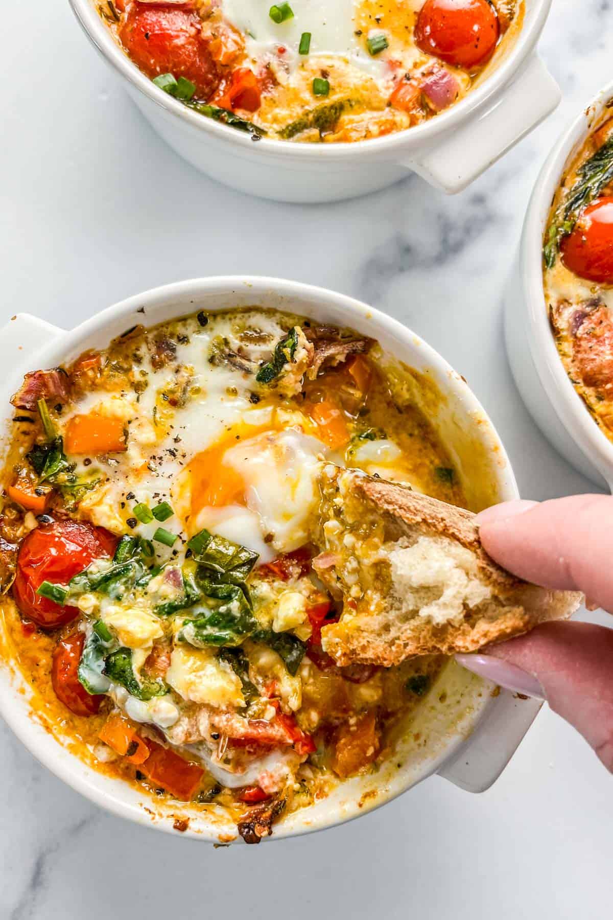 baked greek feta eggs Breakfast Meal Prep