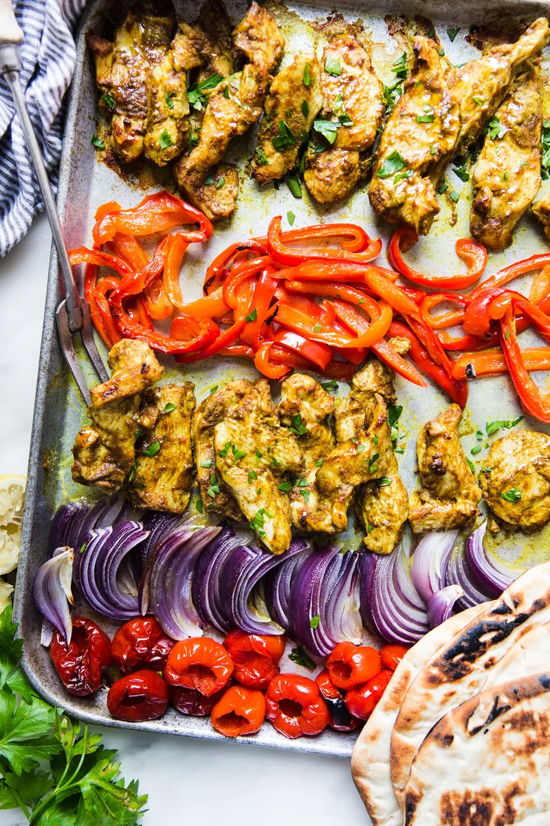 sheet pan chicken shawarma 9