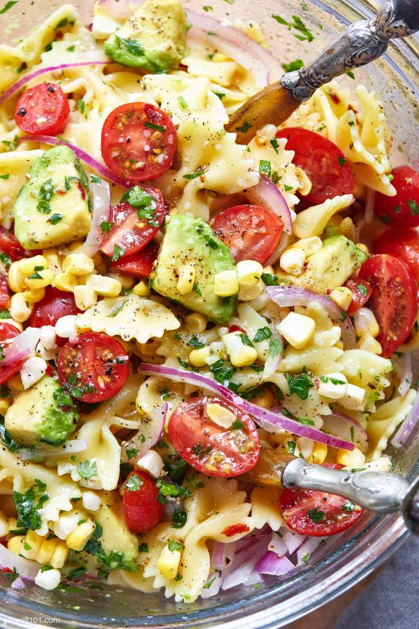 Avocado Corn Pasta Salad 600x900 1 Cold Lunch Ideas for Work