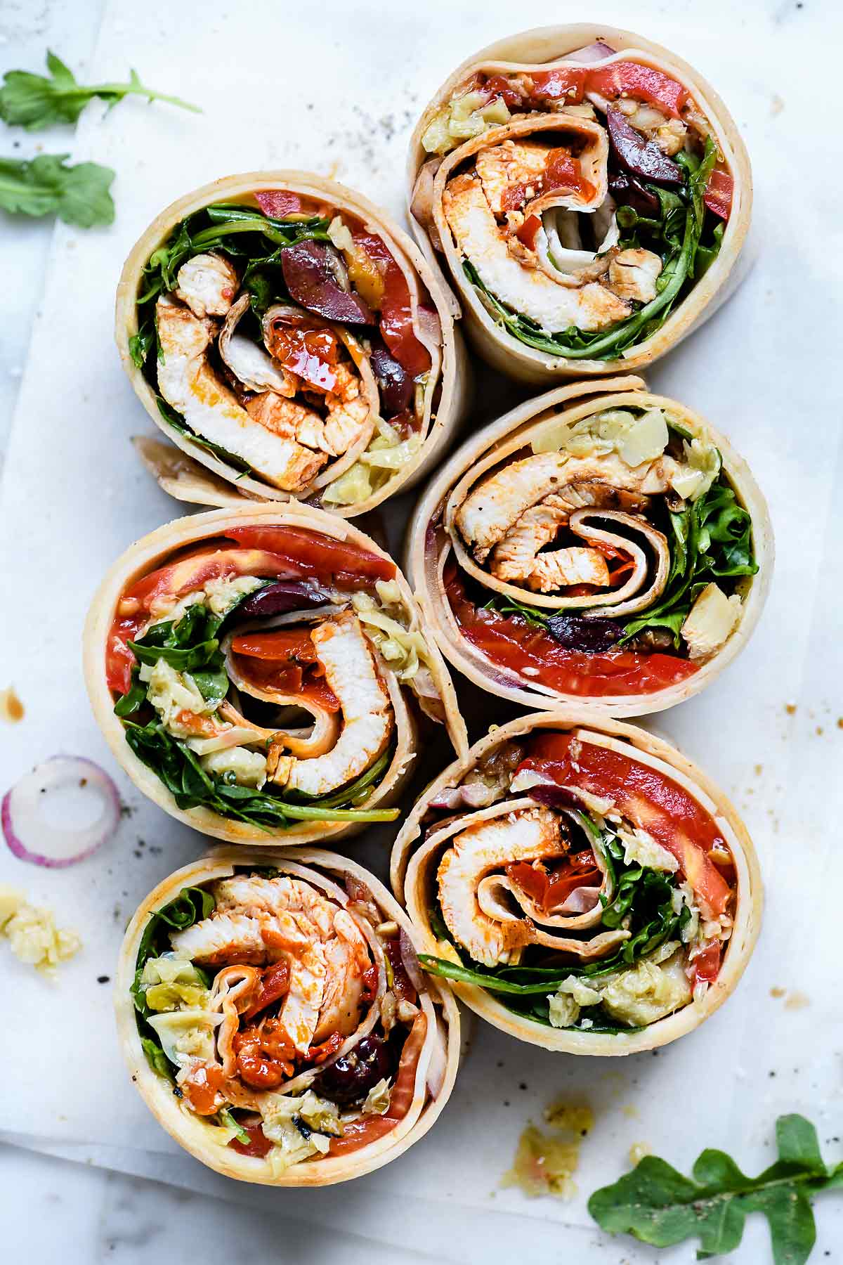 Italian Chicken Wrap foodiecrush.com 028 Cold Lunch Ideas for Work