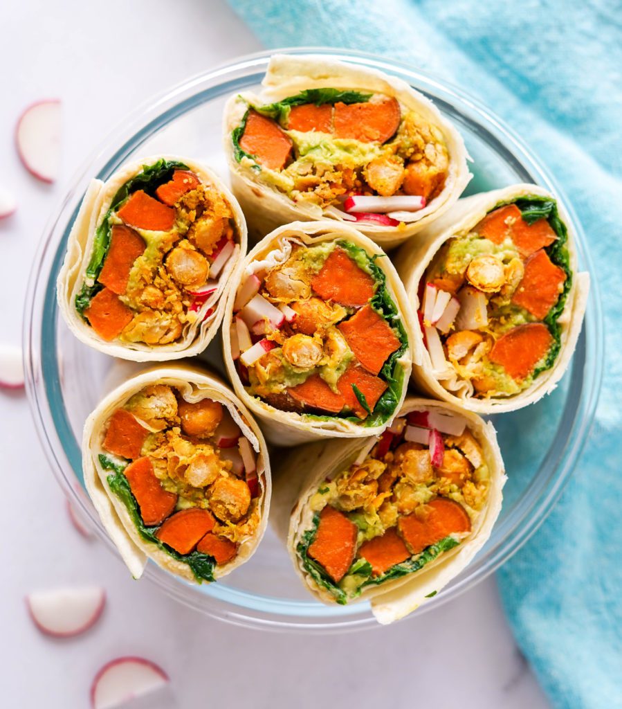 sweet potato chickpea wraps 2 2 899x1024 1 Cold Lunch Ideas for Work