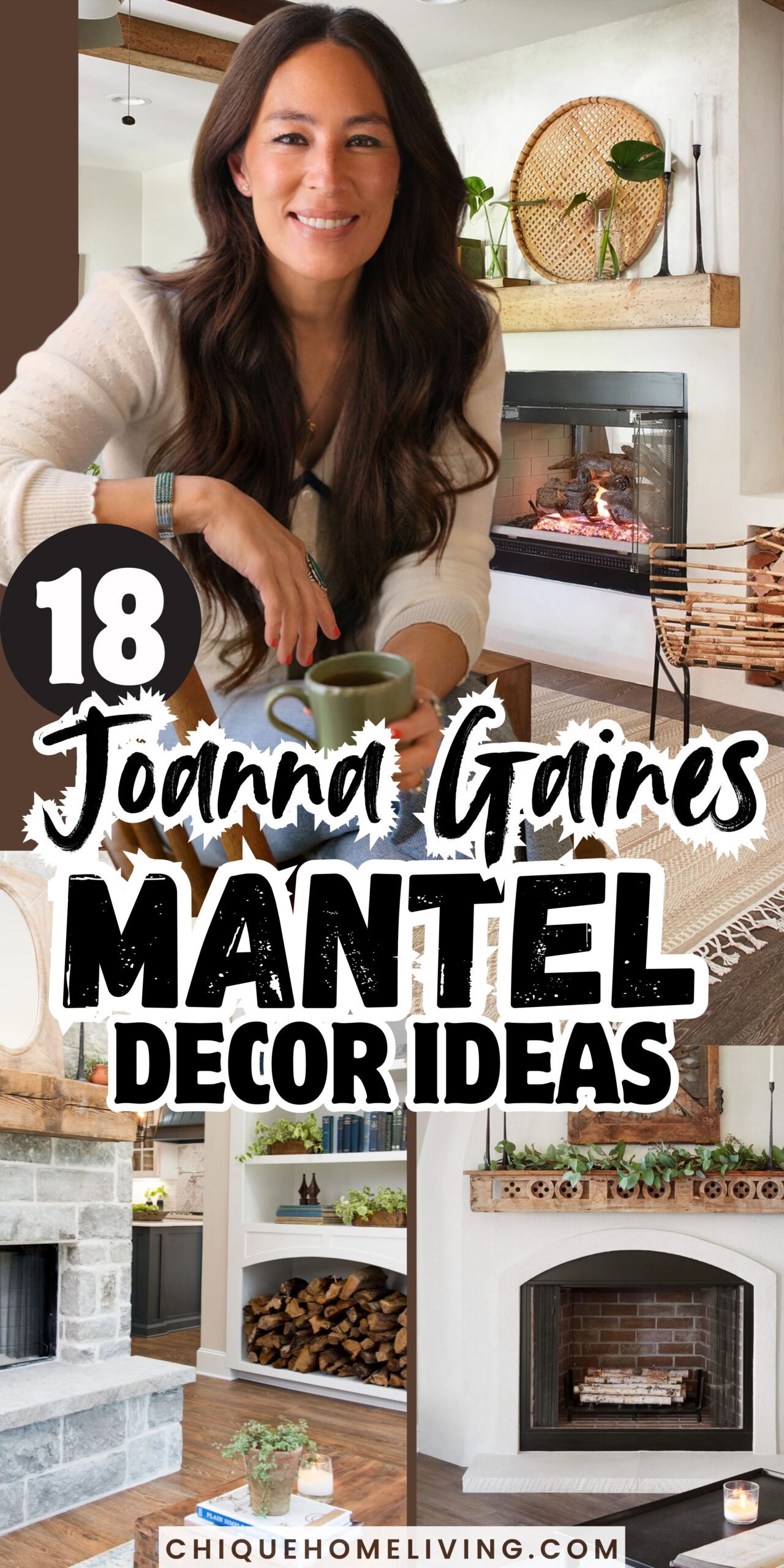 Joanna Gaines Mantel Decor Ideas scaled