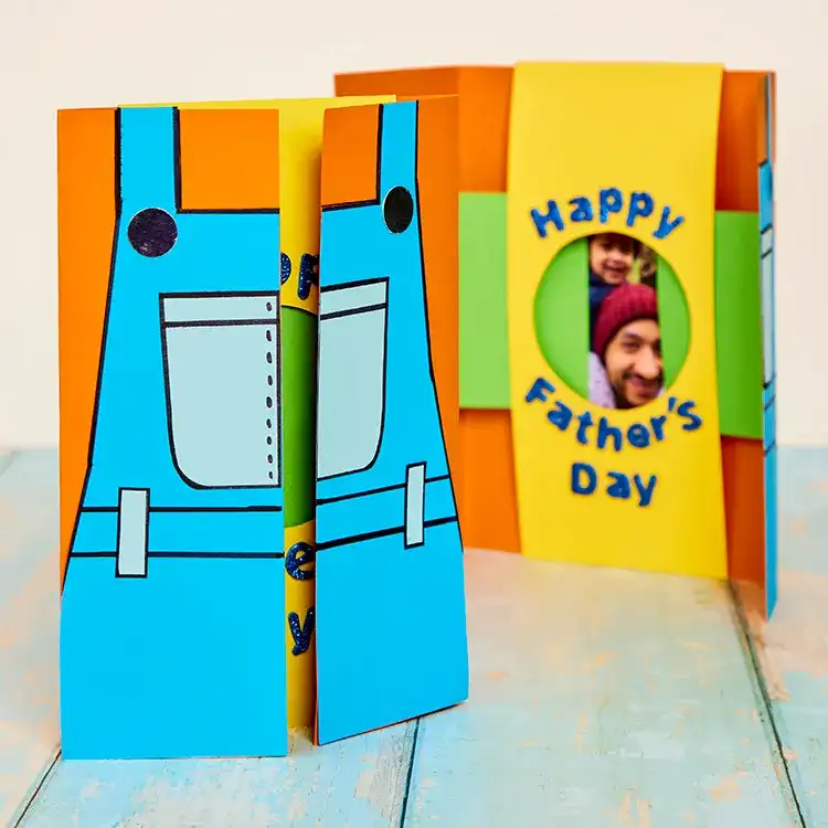 K1272 Fathers Day Secret Photo Card Father's Day Crafts for Kids