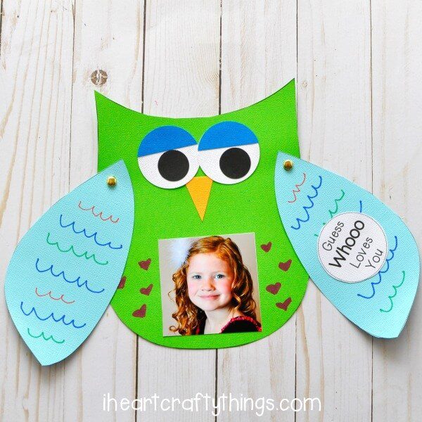 fathers day kids craft owl card Father's Day Crafts for Kids