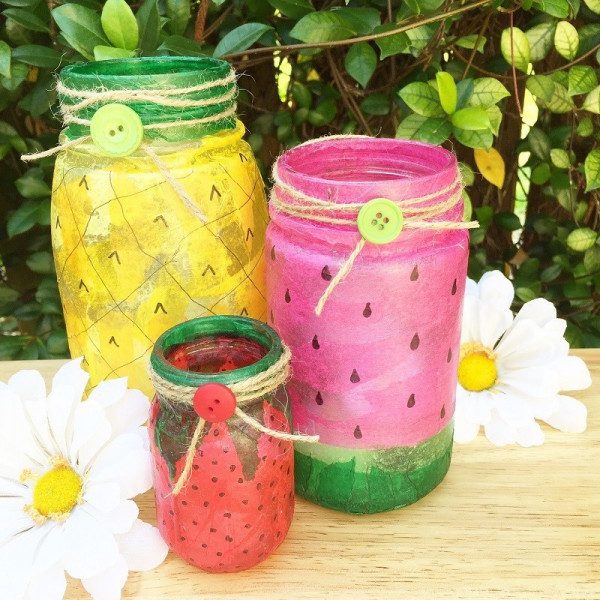 30 DIY Summer Craft Ideas Perfect for Adults 93 30 DIY Summer Craft Ideas Perfect for Adults CREATE FRUIT INSPIRED MASON JARS FOR SPRING PARTIES CREATIVELY BETH 7 DIY Summer Craft Ideas