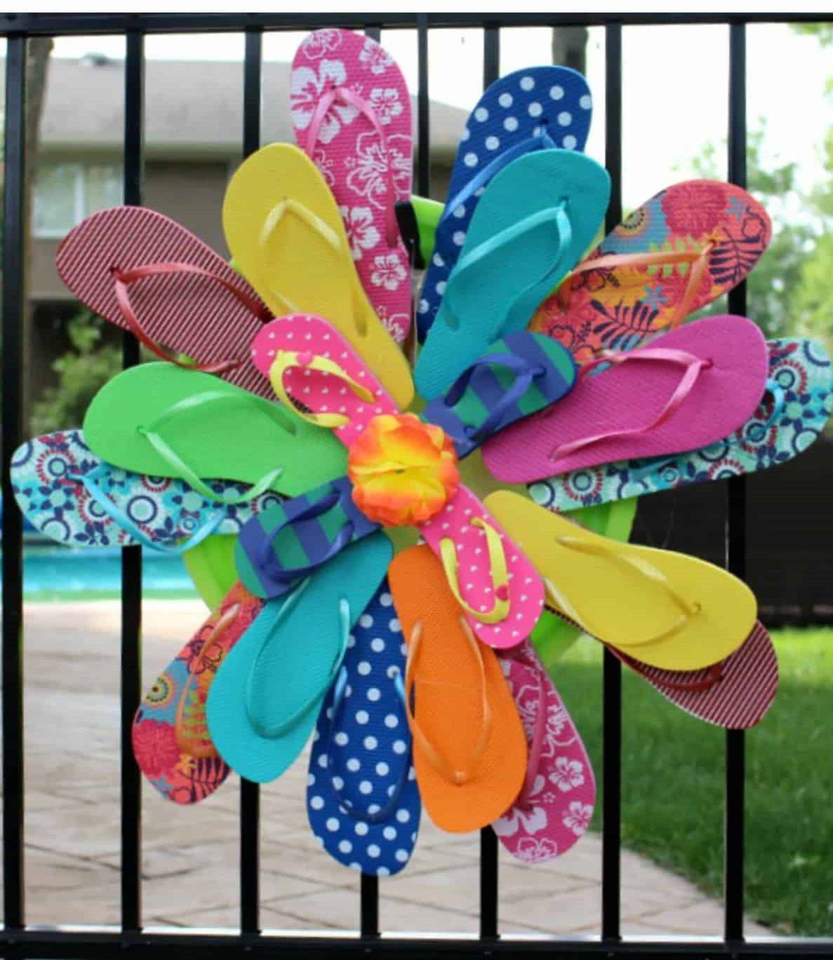 30 DIY Summer Craft Ideas Perfect for Adults 92 30 DIY Summer Craft Ideas Perfect for Adults Flip Flop Wreath Directions DIY Summer Craft Ideas