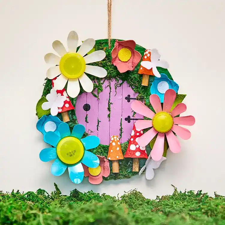 30 DIY Summer Craft Ideas Perfect for Adults 86 30 DIY Summer Craft Ideas Perfect for Adults K1927 Fairy Garden Wreath DIY Summer Craft Ideas