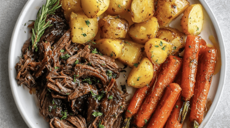 Pot Roast with Roasted Potatoes & Baby Carrots