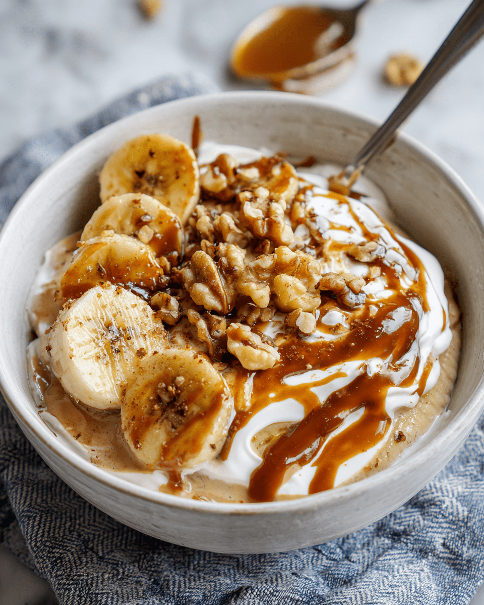 30 Yogurt Bowls You’ll Want to Make Every Single Day 77 30 Yogurt Bowls You’ll Want to Make Every Single Day yogurt bowl ideassamerl14 This High Protein Caramelized Banana Bowl is a delicio eefc83be 97ca 4c81 843c 195d06a059d8 Yogurt Bowls