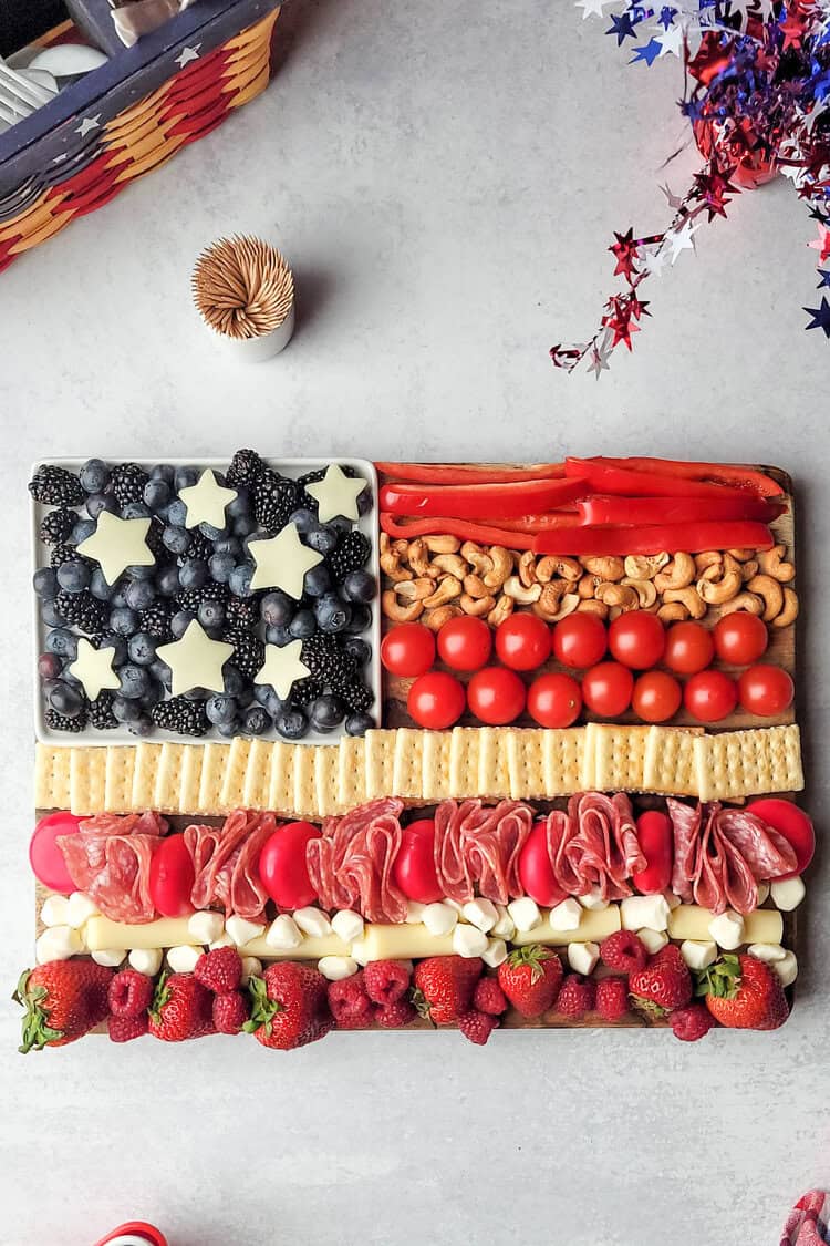 4th of July Charcuterie Board Featured Image 4th of July Appetizers