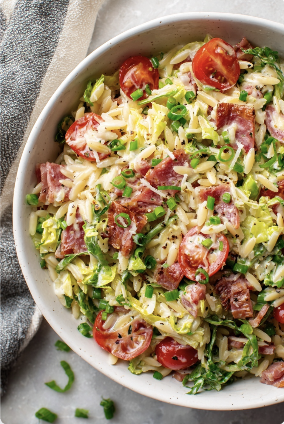 Creamy BLT Orzo Salad2 Creamy BLT Orzo Salad